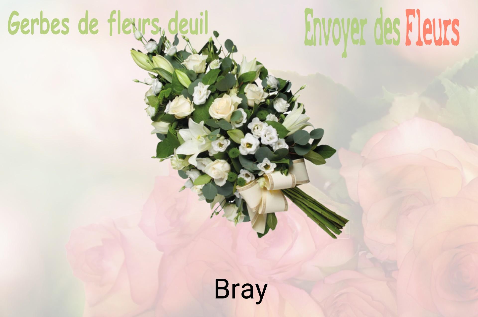 Gerbe de fleurs de deuil livrée à Bray